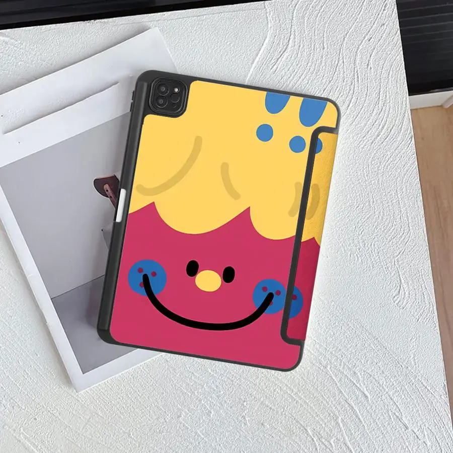 

Чехол-подставка Smile Face для планшетов iPad Mini 6, 7, Pro 2025, Air 4, 5, M3, M2, 1, 2, M4, 11 дюймов, Pro 11-го, 10-го, 9-го, 8-го, 7-го поколений, 12.9 дюймов