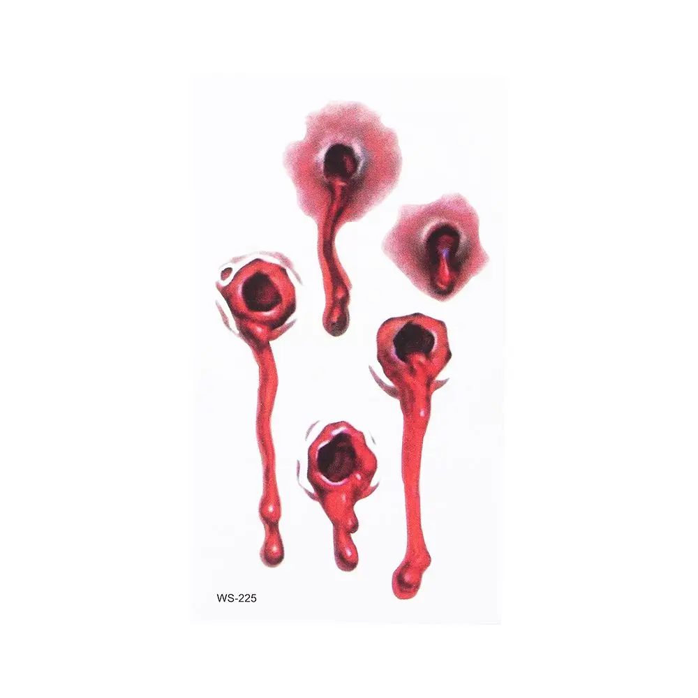 المتاح للجنسين حزب الوجه الجسم الفن الجلد الديكور هالوين لصاقات وشم الرعب ندبة وهمية الوشم الوشم المؤقت