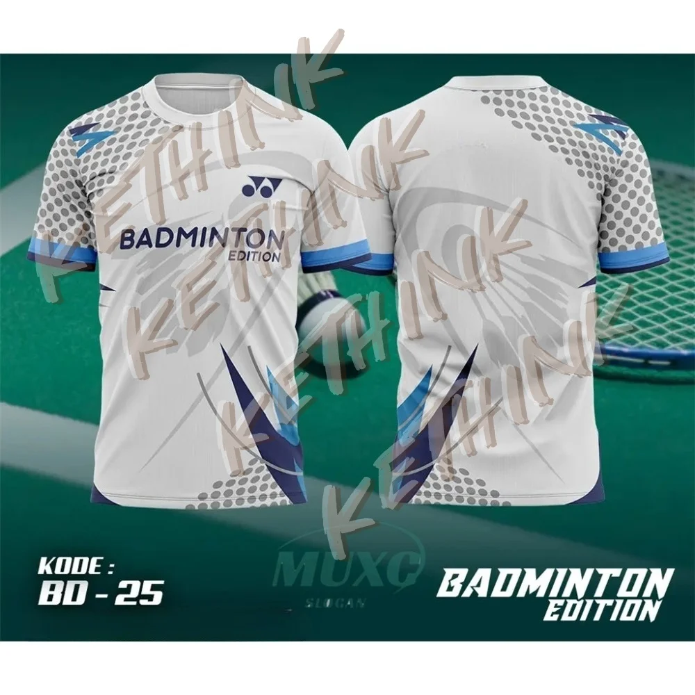 

2025 Men Women New Quick-Drying T-Shirt Comfortable and Casual Breathable Sweat-Absorbing Short-Sleeved Badminton Tops