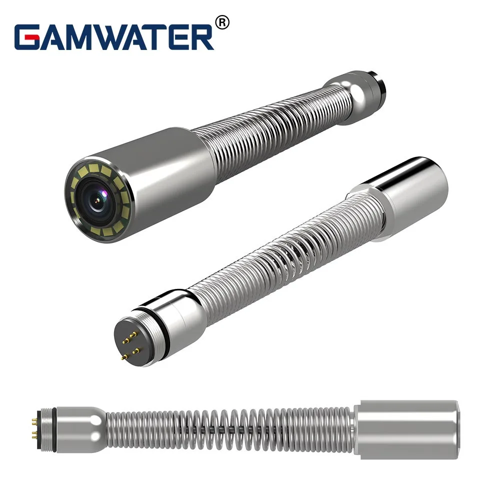 17/22/23mm Sewer Camera Head HD 1080P, GAMWATER Replace Endoscope Camera Head with 8/12 LEDs, Self-leveling with 512Hz Sonde