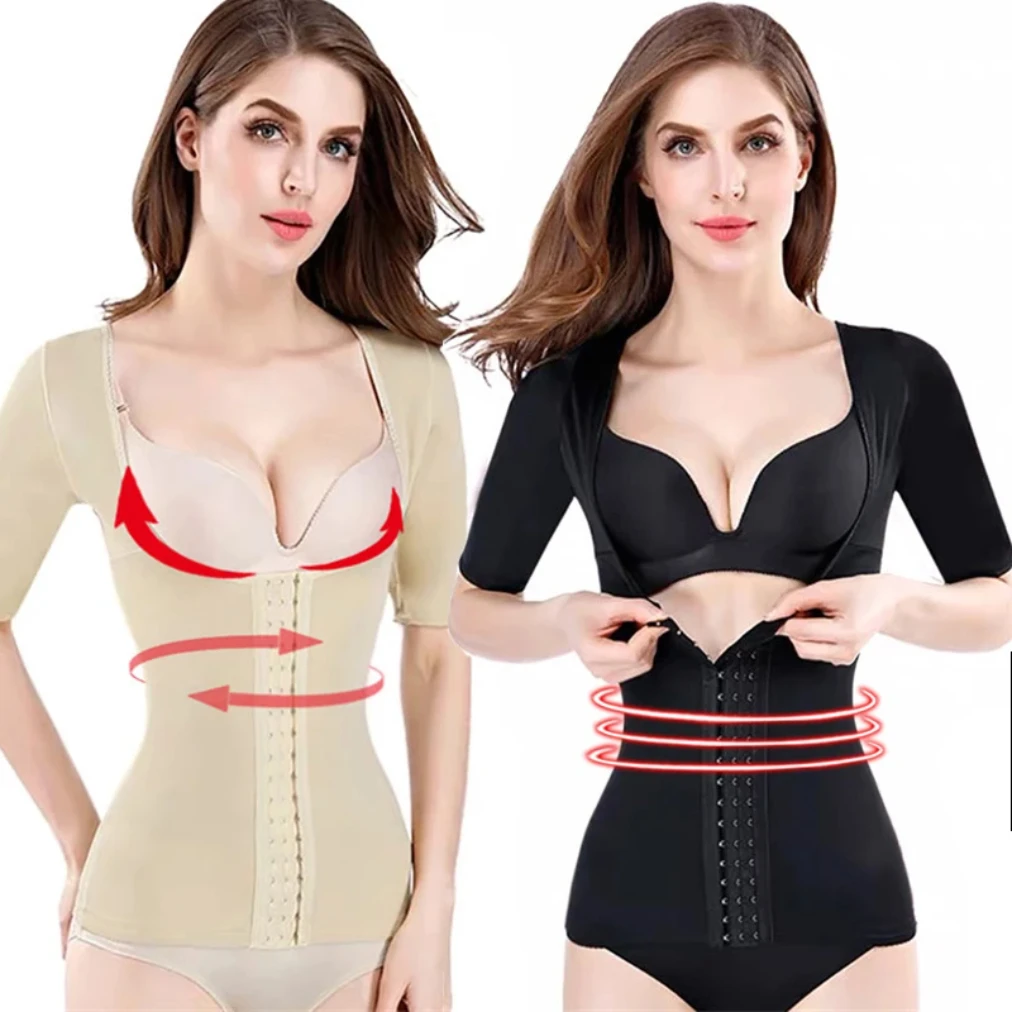 새로운 원활한 짧은 소매 Shapewear 허리 복부 컨트롤 코르셋 탑 바디 셰이퍼 언더 셔츠 여성용 셰이퍼 탑 블라우스