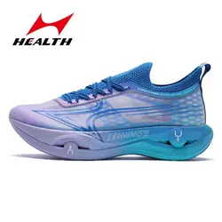 Health Flying Wings 1.0 Professional Marathon Running Shoe Lightweight Shock Absorbing Full Length Carbon Plate Racing Sneakers