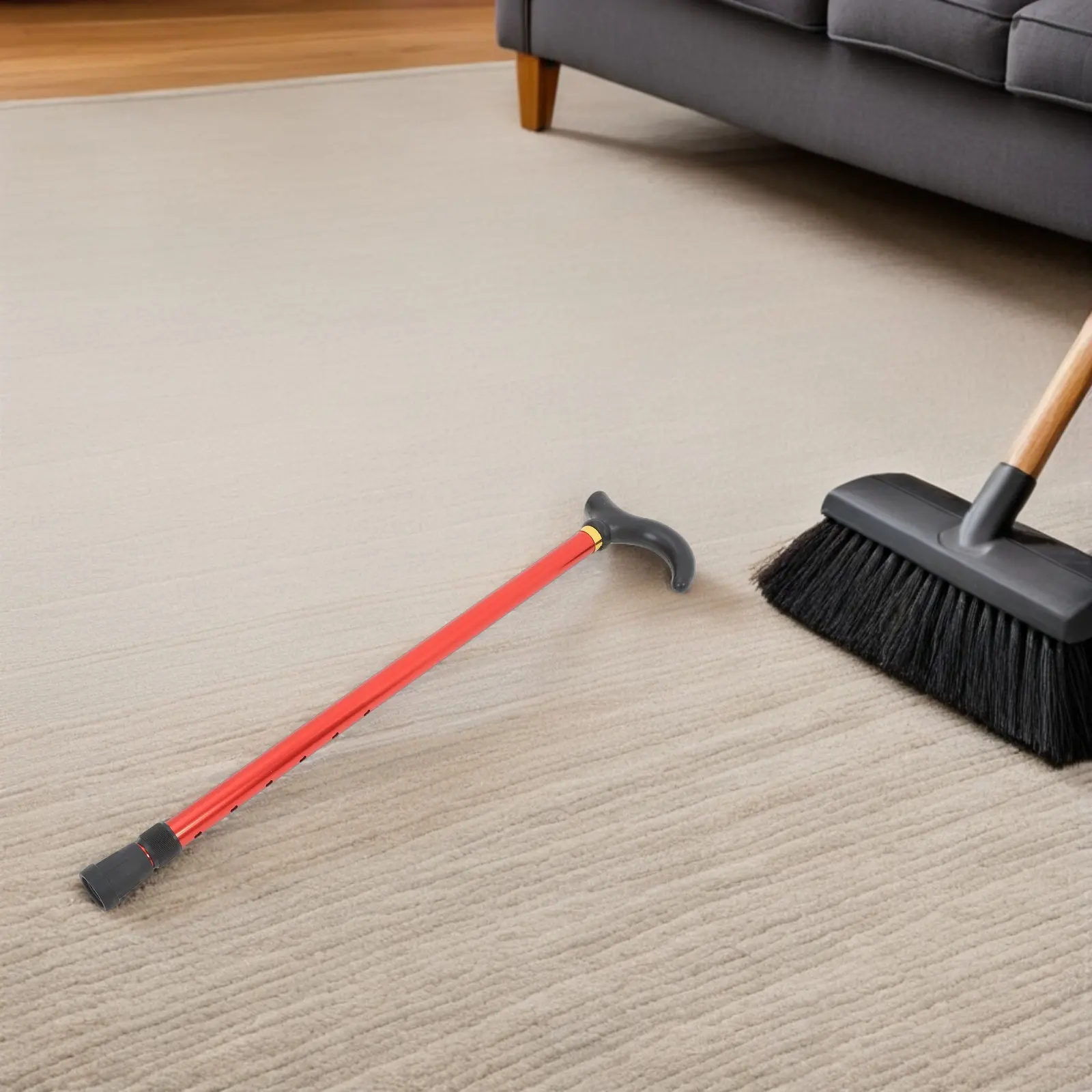 

2 шт. складных тростей-костылей с регулируемой высотой, из легкого алюминиевого сплава, с противоскользящим наконечником, для пожилых людей, для походов