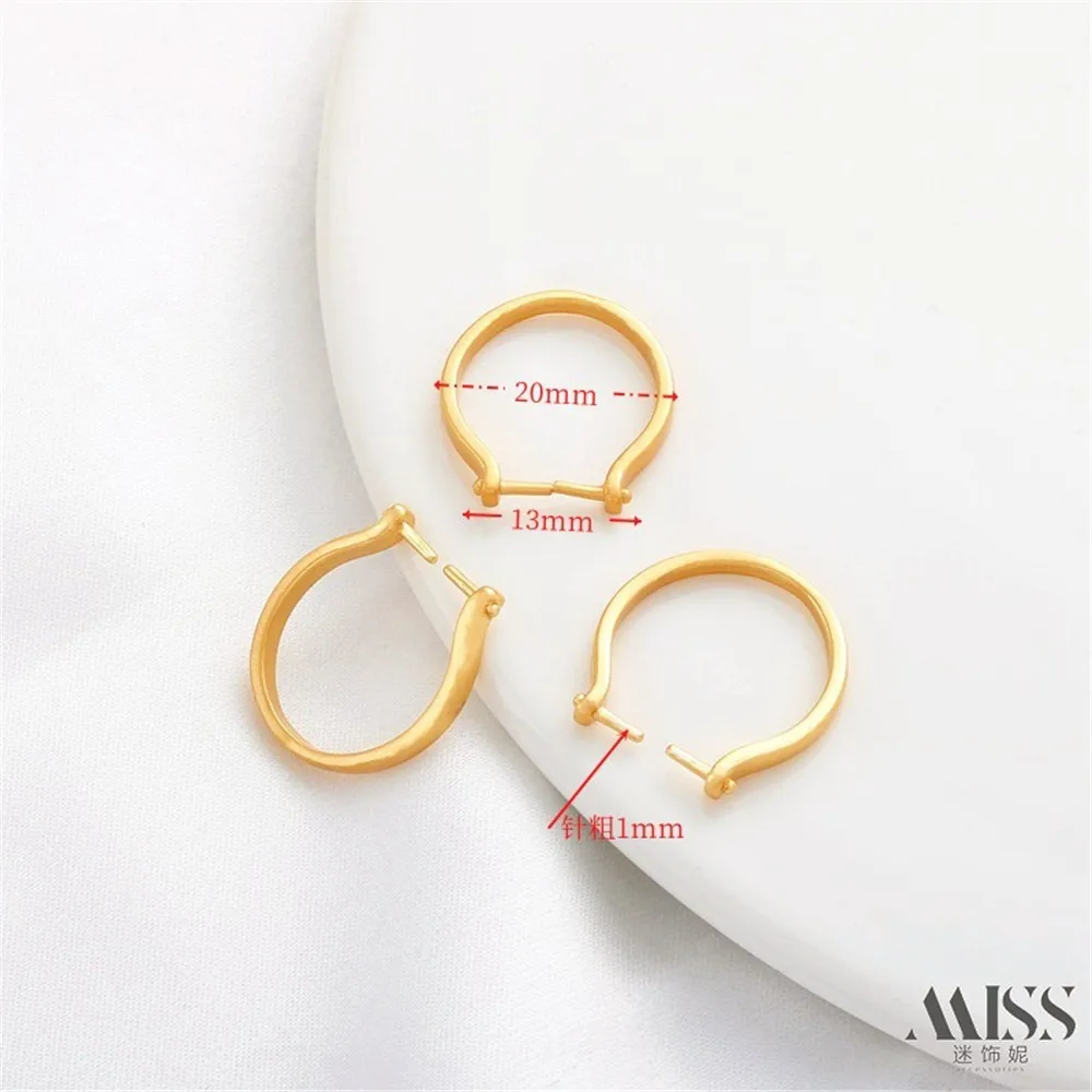 14K Gold Bag Color Retention Ring Ring Ring Holder Clip Buckle Open Clip Buckle DIY Handmade Ring Necklace Jewelry Accessories