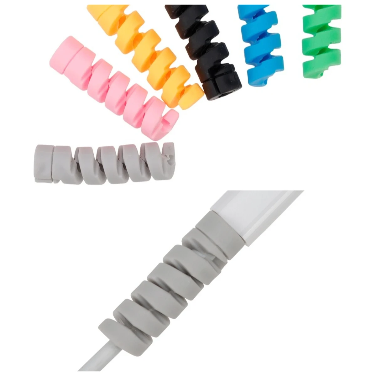 500pcs Cable Protector Saver Cover Wire Winder for iPhone USB Charger Cord Line Adorable Protective Sleeve For Phone Earphone