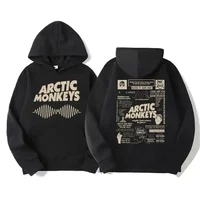 Sudadera con capucha retro rock Arctic scimmia para hombre, sudadera con capucha con patrón de álbum de música, sudadera con capucha retro grande Hip Hop