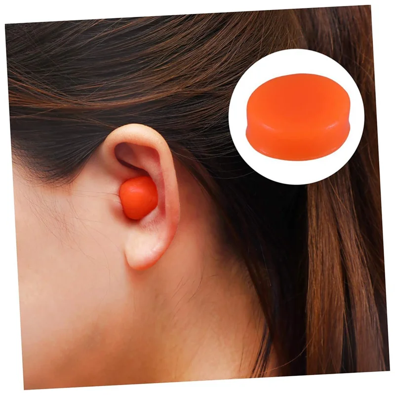 سدادات أذن مقاومة للماء من نوع طين السيليكون الصغيرة اللطيفة من ABHS للسباحة في الاستحمام، تصميم مرن ومتين