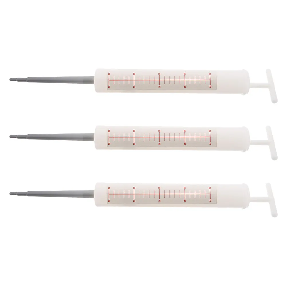 3Pcs Eye Catching Giant Syringe Prop Reusable Easy Clean for Costume Party Nurse Doctor Role Play Carnival Themed