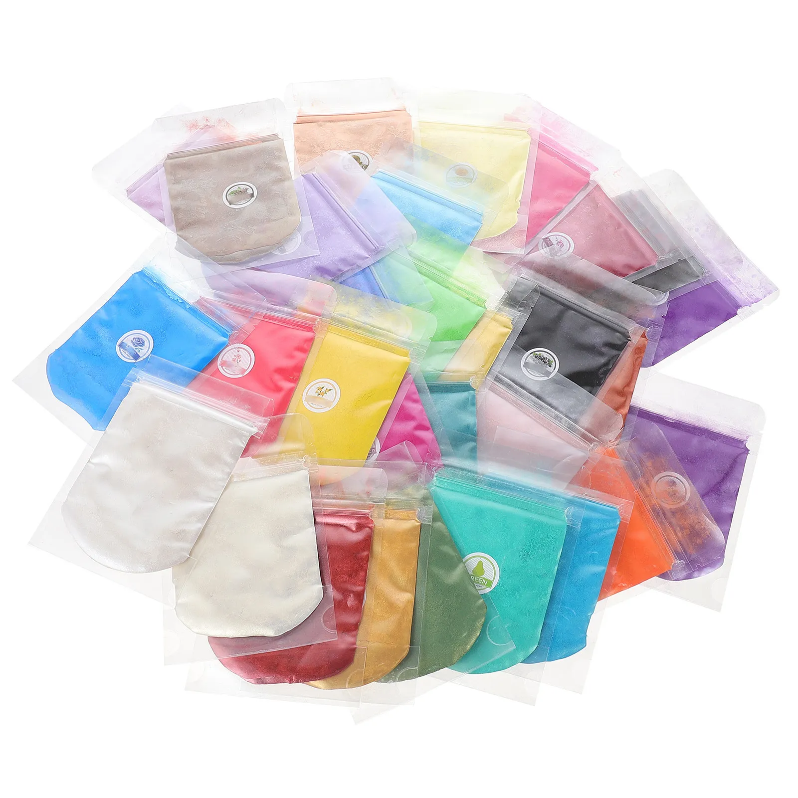 30 Bags Mica Powder Colorful Resin Crafting Nail Powder DIY Eye Shadow Materials Multi Purpose Pigment