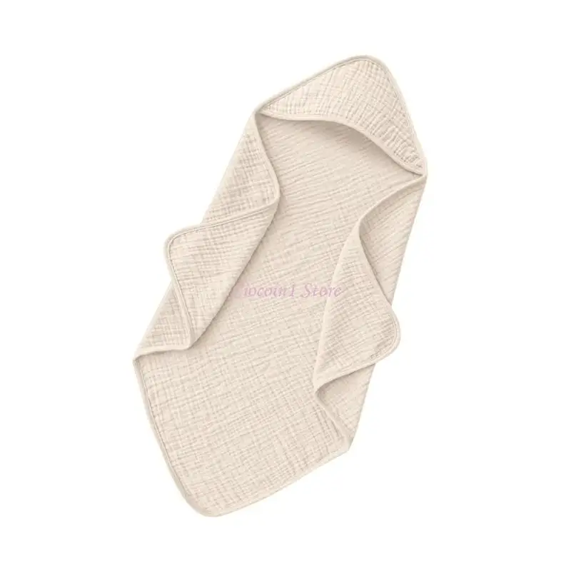 Y1UB Baby Hooded Bath Towel Cotton Comfortable Capelet Cloak Blanket for Quick Drying and Daily Comfort