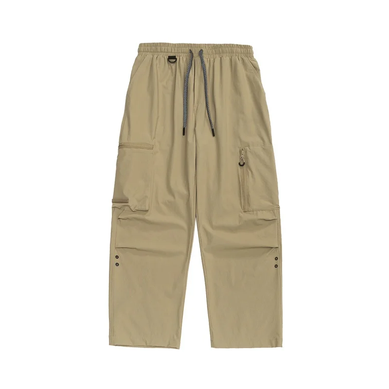 

Ретро американские прямые рабочие брюки мужские летние крутые дышащие брюки Multi ket свободные большие размеры повседневные тонкие широкие брюки