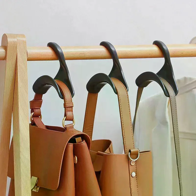 3/5pcs Widen Plastics Hanger Connection Hook Stackable Space Saving Storage Multifunctional Bag And Hat Hanging Rack