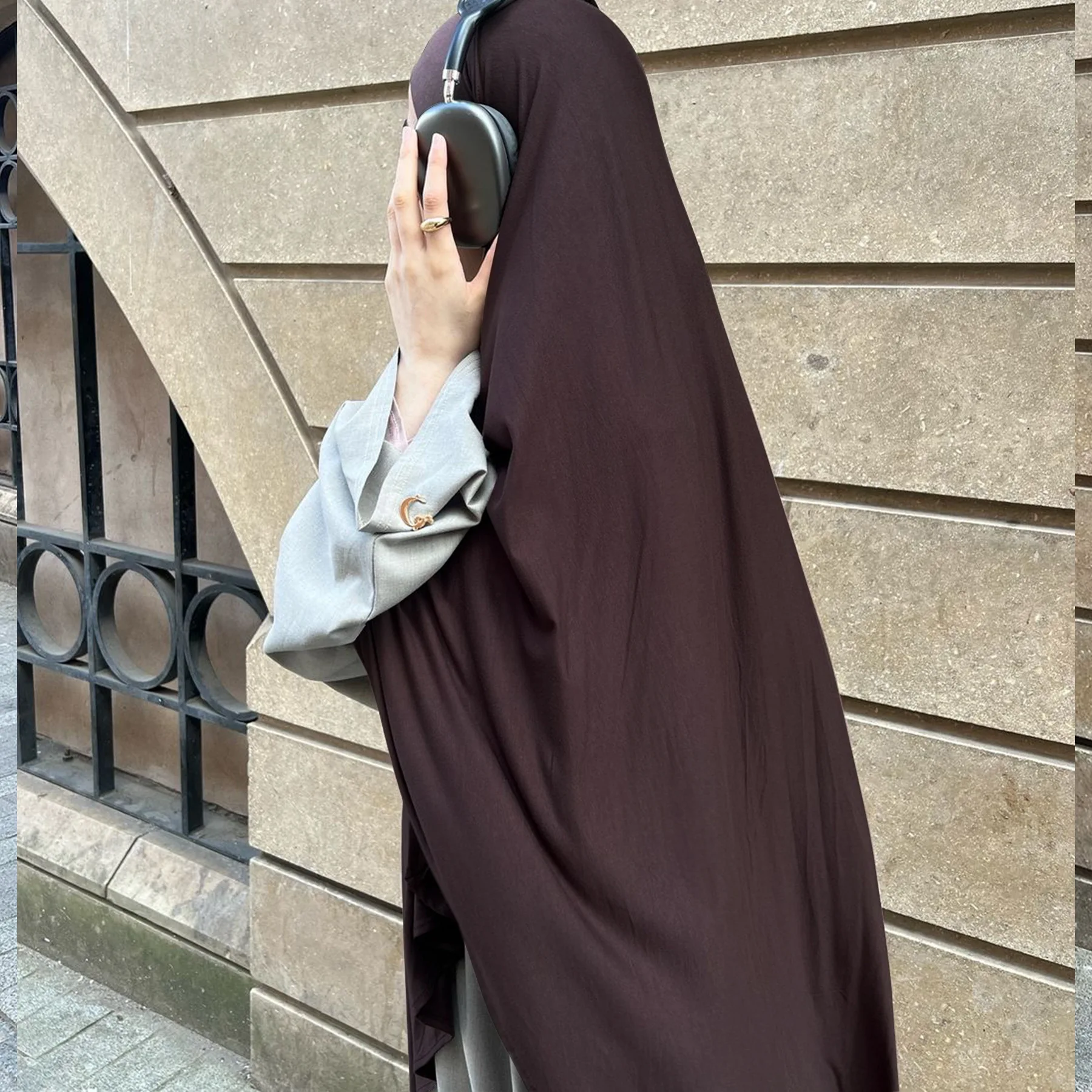 Moda Donna Hijab Khimar Ramadan Donne musulmane Preghiera modesta Sciarpa lunga Abbigliamento islamico all'ingrosso Hijab elastico di alta qualità