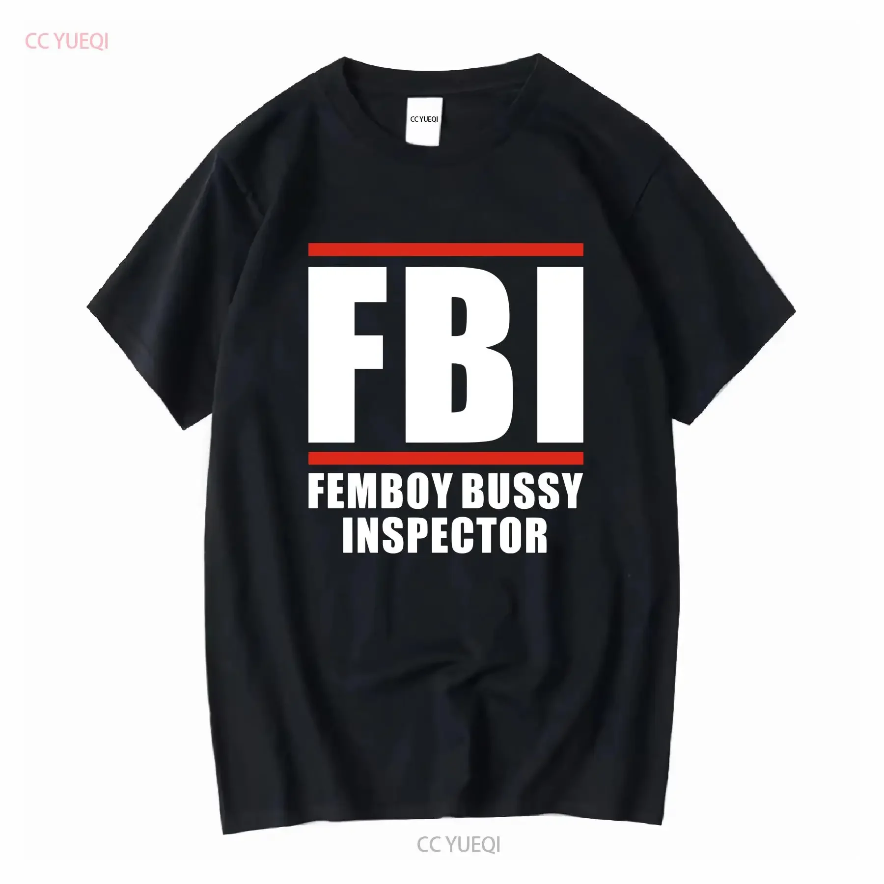 FBI Femboy Bussy Inspector Funny Saying T Shirt vintage Washed Casual Stretched homme Breathable Slightly Versatile streetwear