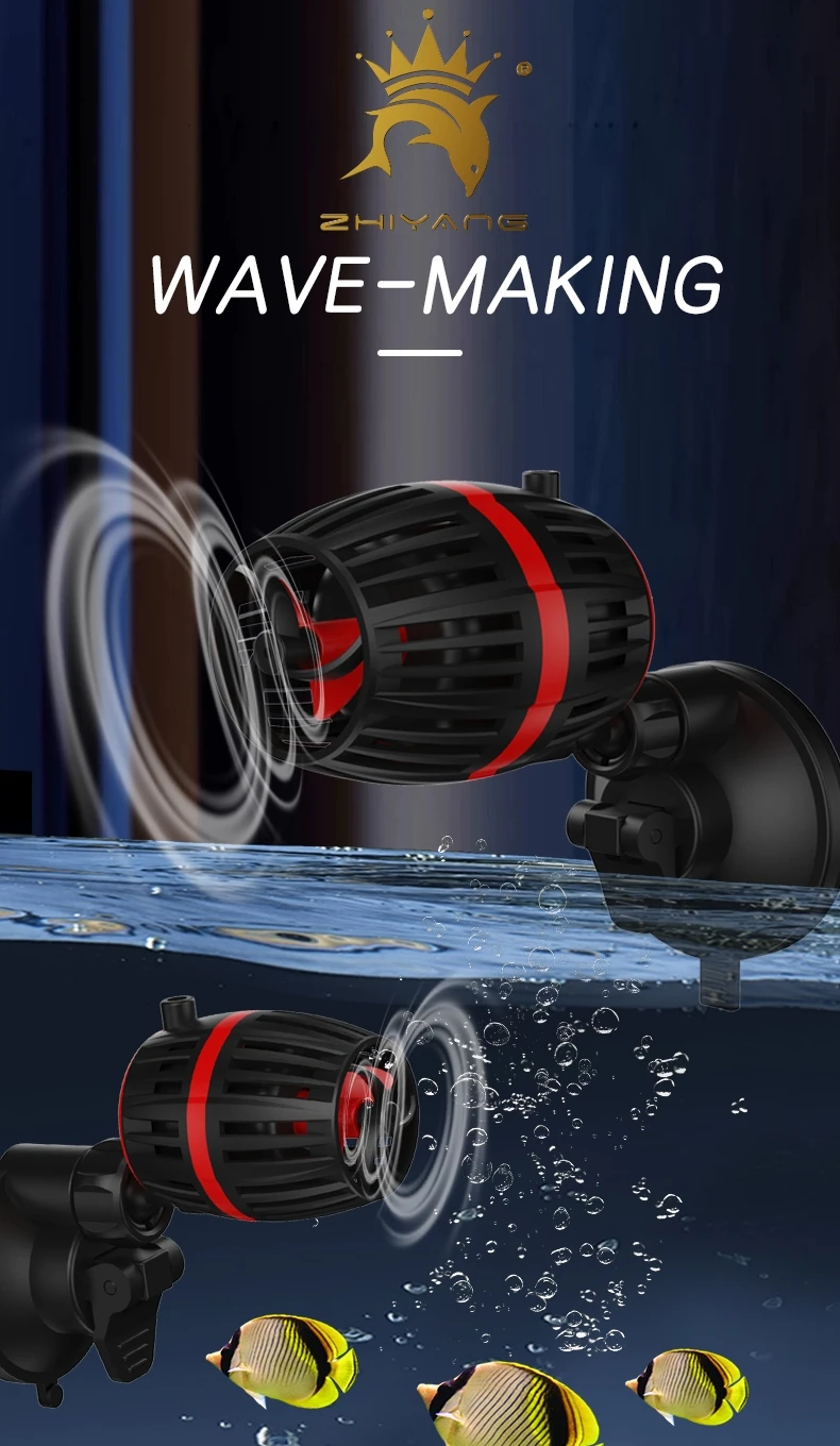 110V-240V fish tank wave pump bottom blow ultra-quiet small variable frequency circulation pump fecal blower sea tank flow pump