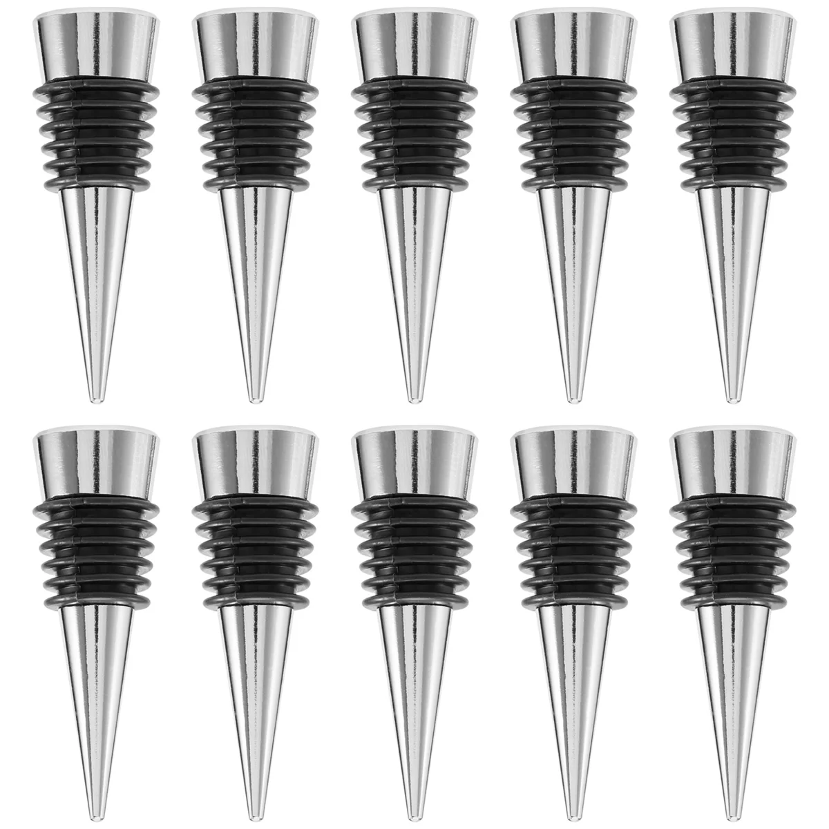 

Wine Stopper,10Pcs Reusable Bottle Stoppers with Leak Proof Airtight,DIY Wine Cork for Bar,Holiday Party,Keep Wine Fresh