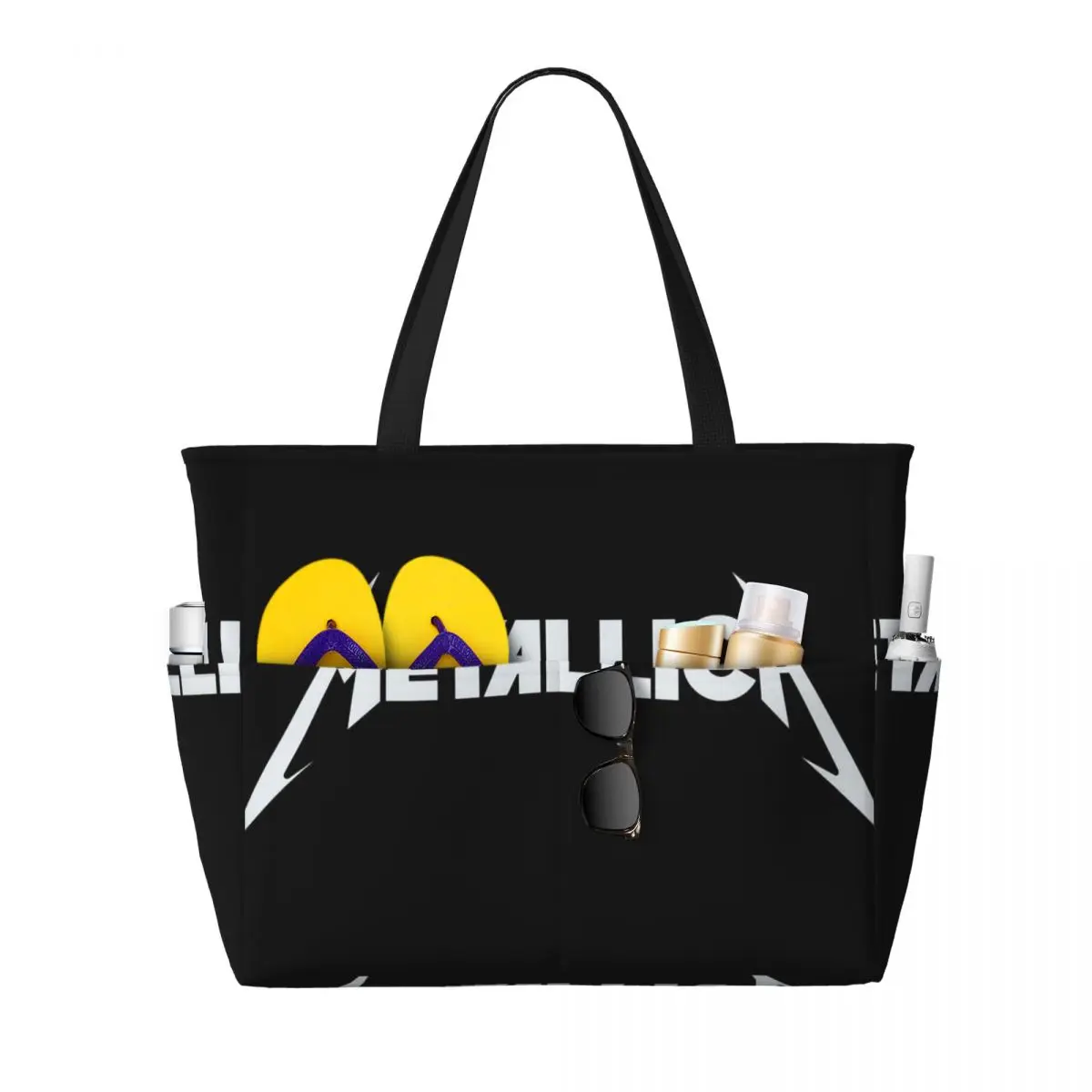 Metallicas M72 Word Tour Beach Tote Bag Sport Gym Yoga Duffle Large Tote Bag Women Travel Bag Fitness bag