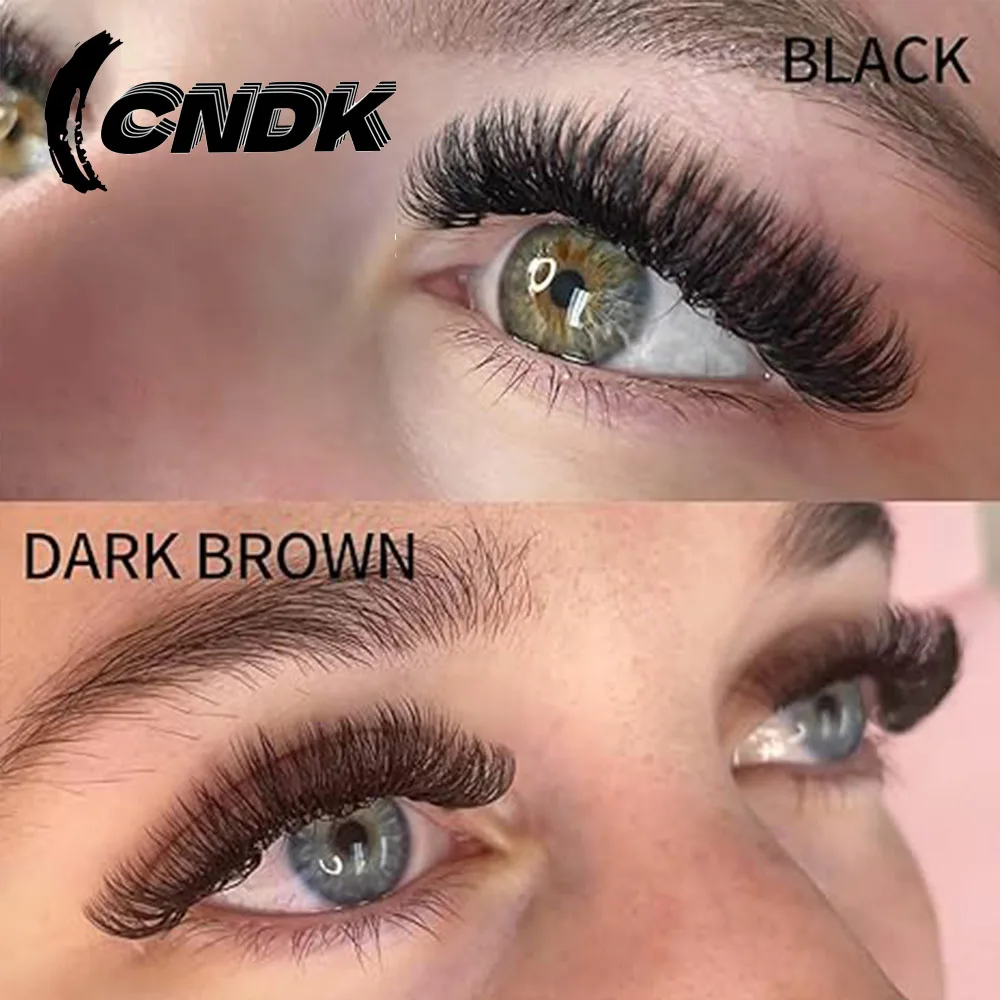 1000 Fans Brown Colored Premade Loose Fans 8-15 Mixed 5D 6D Thin Pointy Base Lash Extensions 8-15mm Mixed Russian Volume Lashes