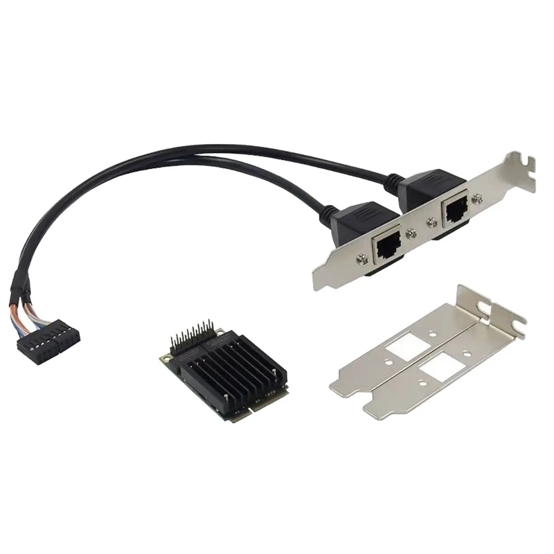 

MINI PCIE Gigabit Network Card for Intel 82583 MINI PCIe 1000M RJ45 Dual-Port Ethernet Server Network Card for PC