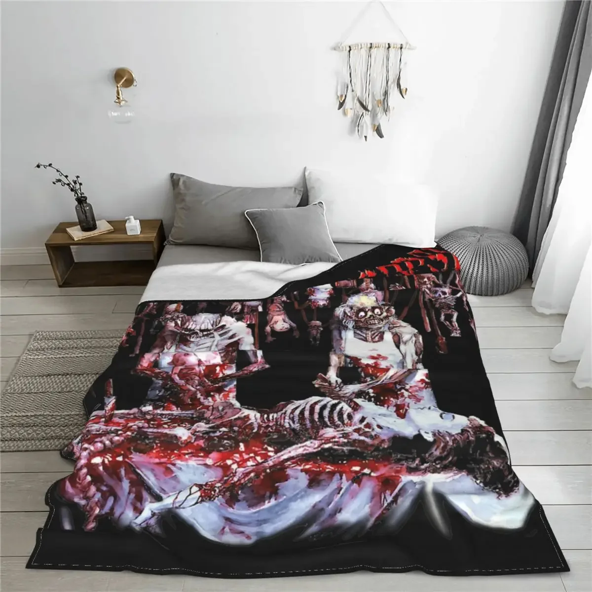 Cannibal Corpse Heavy Metal Band Merch Blankets, Throw Blanket Fleece Bed, acogedor, súper cálido, ropa de cama para sofá