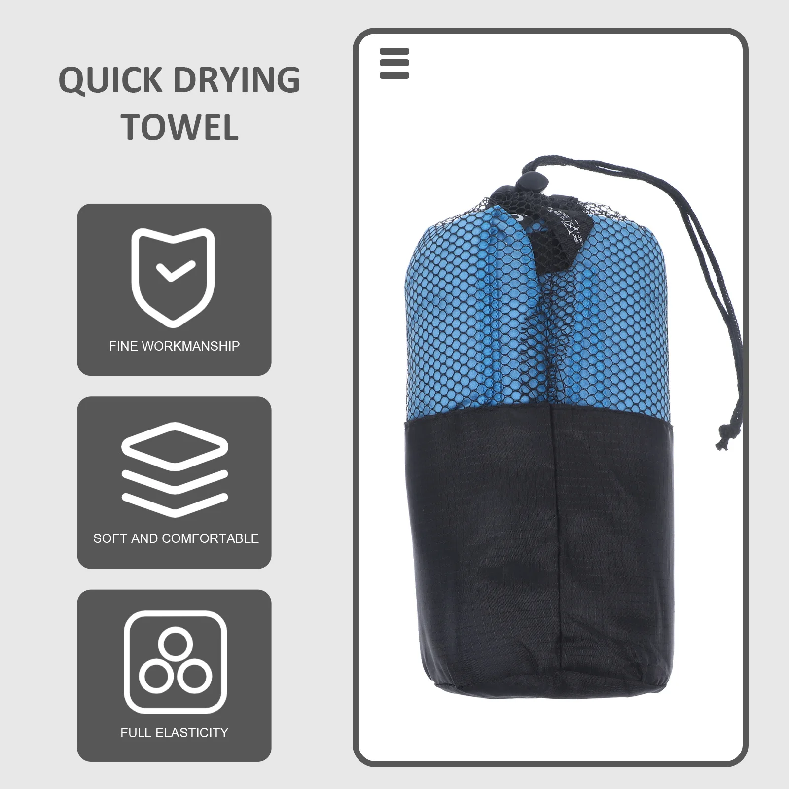 

1Set High Grade Quick Drying Towel Strong Water Absorption Portable Pocket Towels for Running Camping Hiking Backpacking Towel