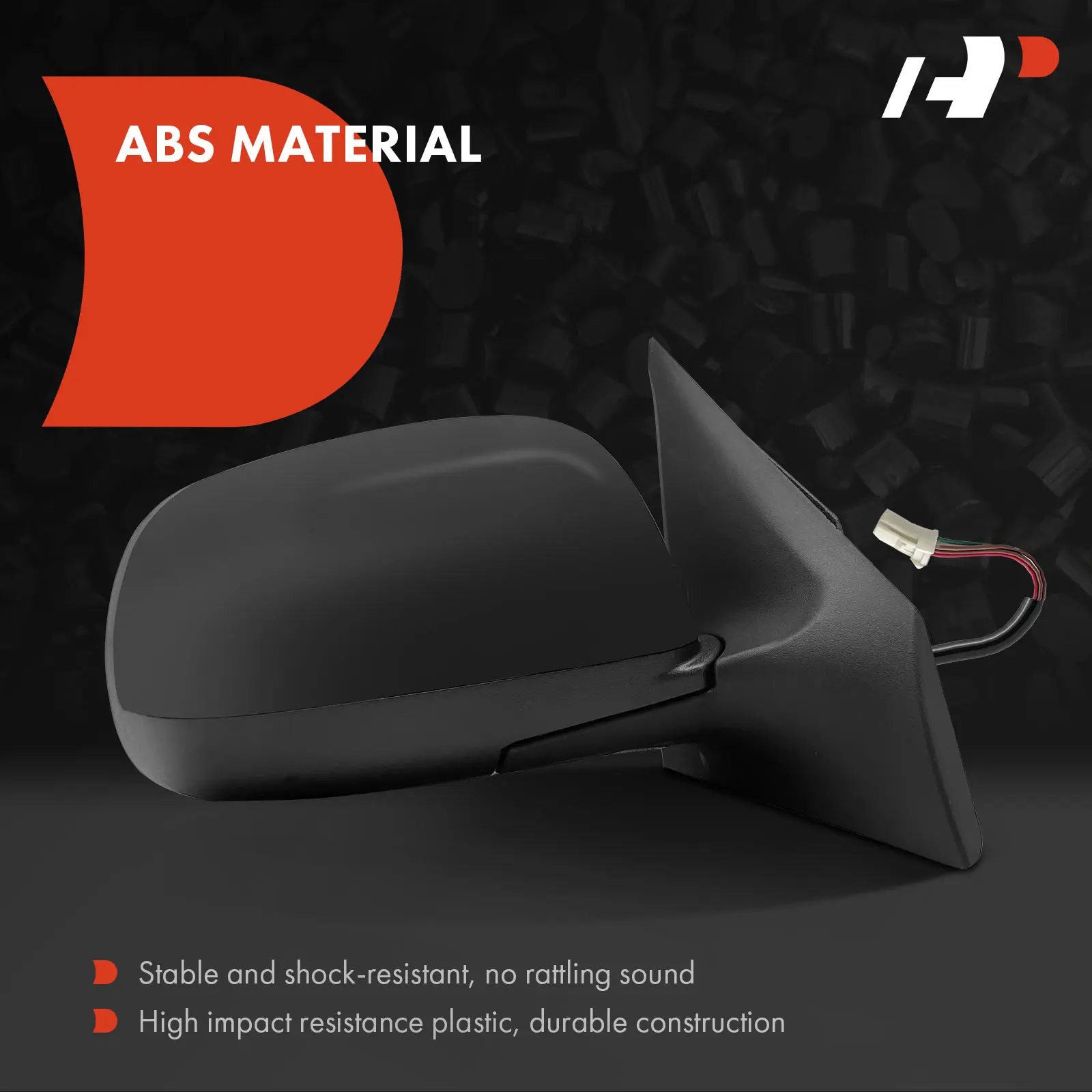 A-Premium Passenger Side Power Door Mirror for Nissan Versa 2012-2014 Manual Folding Heated Smooth Black
