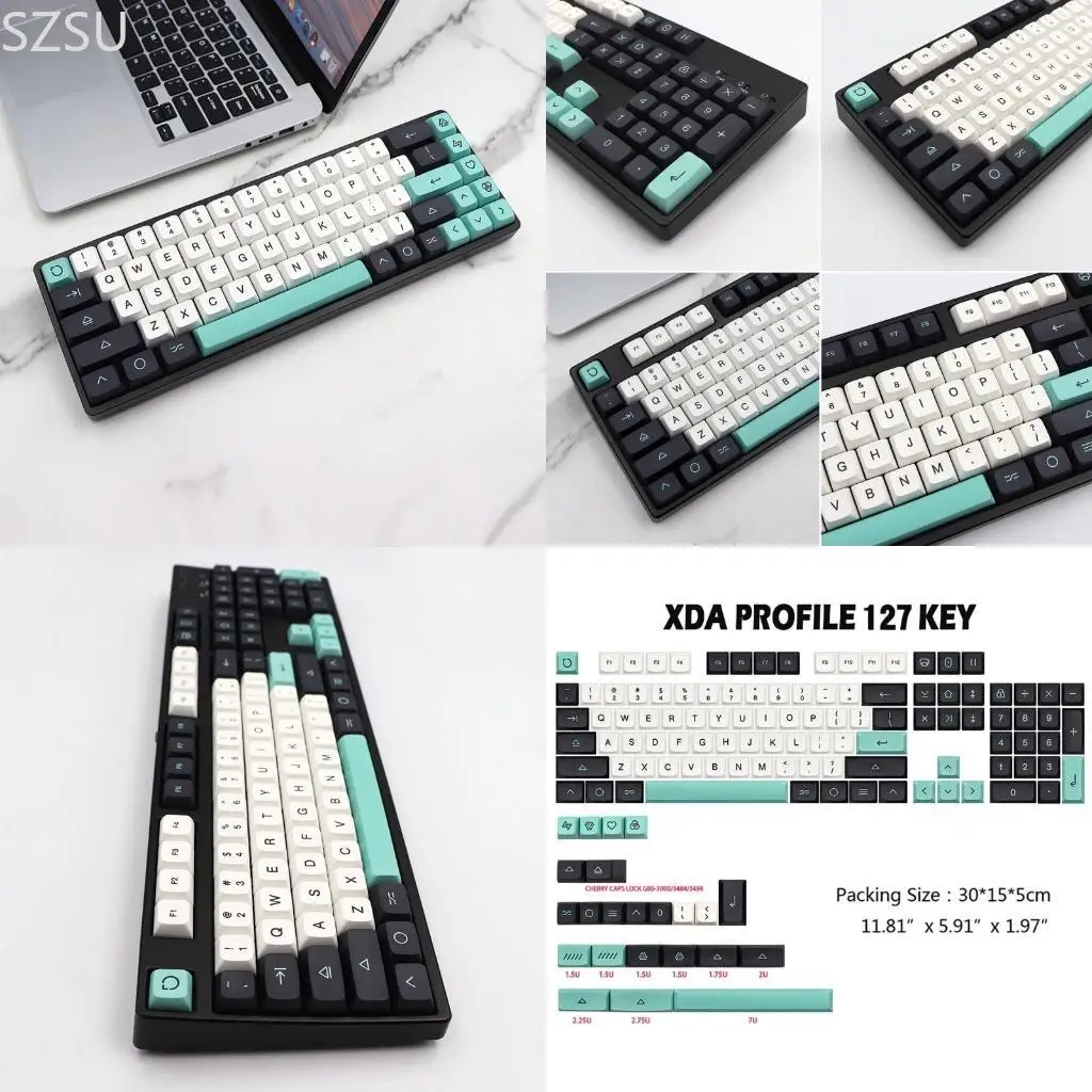

SZSU 127Keys Минималистский клавиша keycap xda profile-profile-subbed cacap для переключателей Cherry MX