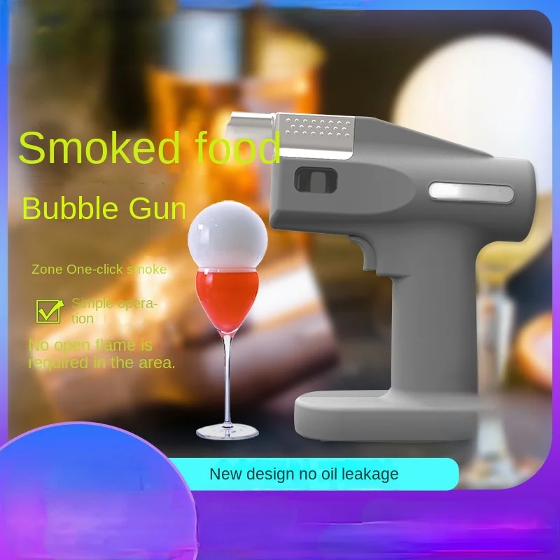 Smoked Bubble Gun Cocktail Bar Molecular Cuisine Cocktail Coffee Bubble Machine