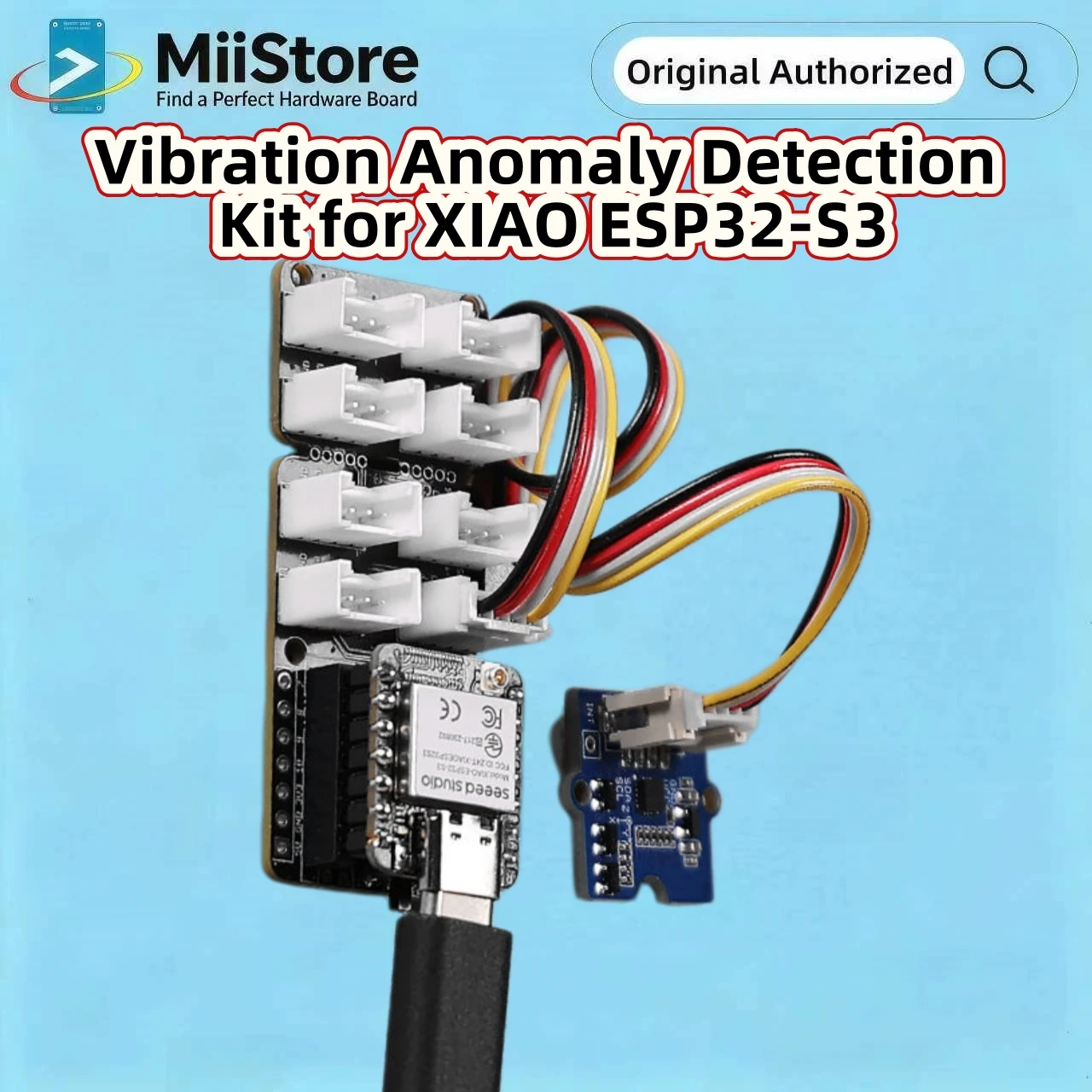 

Vibration Anomaly Detection Kit for XIAO ESP32-S3,Monitor/iDentify Abnormal Vibration Patterns Real-time Lightweight Intelligent