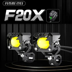 Future Eyes F20X Motorcycle Spotlight Auxiliary Led Fog Light Backlight High and Low Beam Flashing Lens Waterproof Driving Lamps