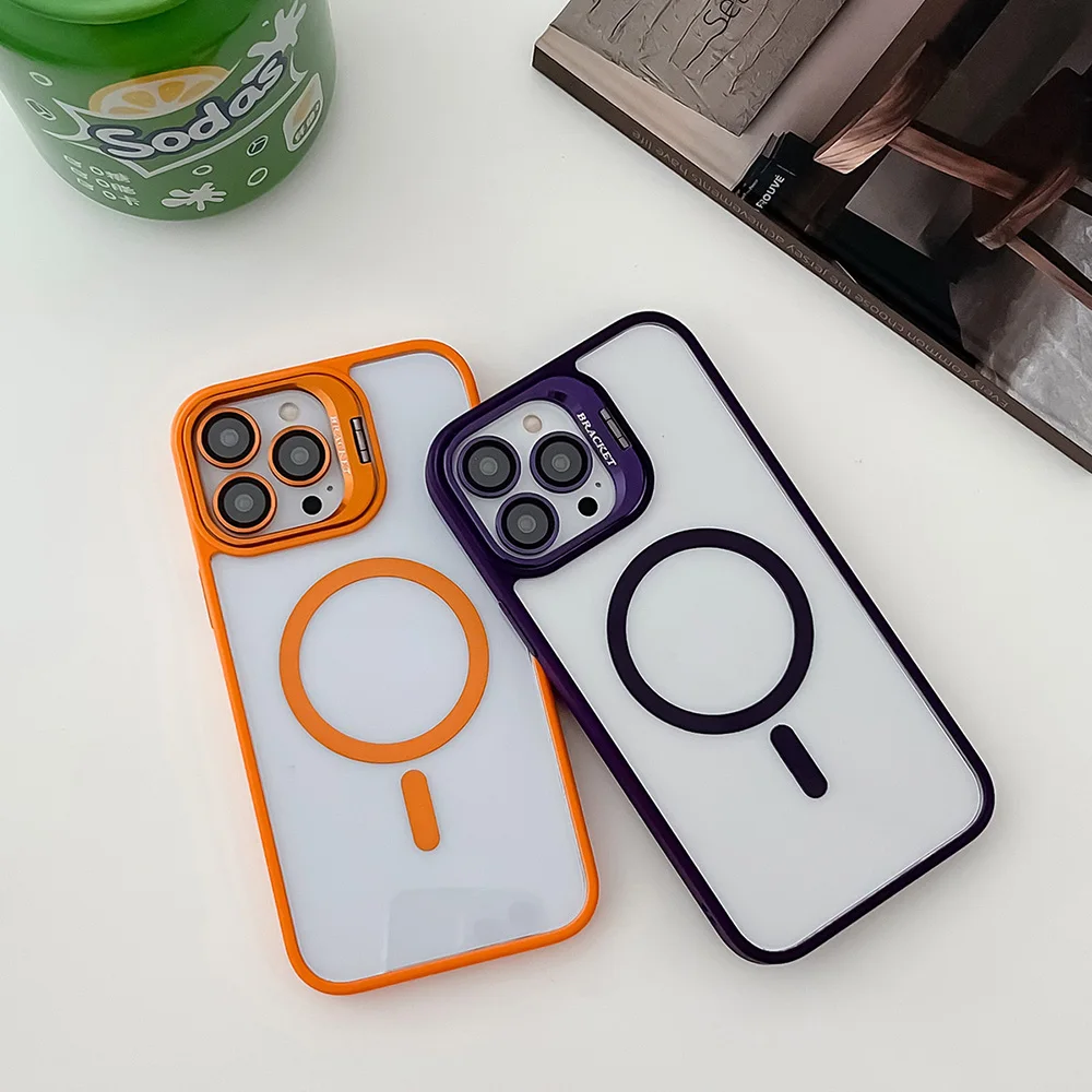 Magnetic TPU Phone Case For iPhone 15 Pro Max Fundas iPhone 16 11 13 14 12 Pro Max 11pro 16promax Frame Protection Bumper Cover