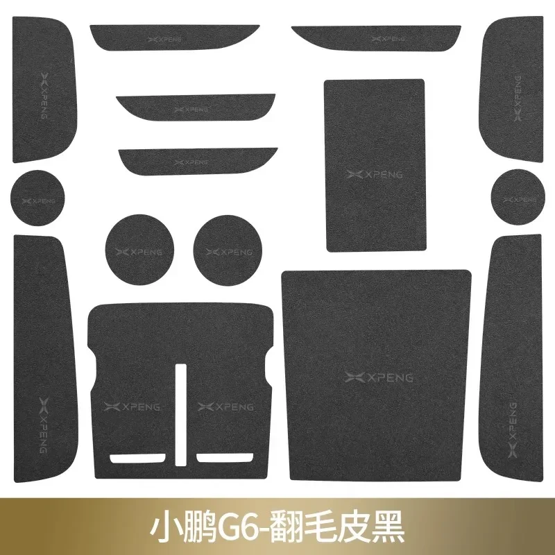

For Xiaopeng G6 Car Door Groove Mat Cup Mat Center Console Storage Box Mats Auto Gate Slot Cup Holder Pad