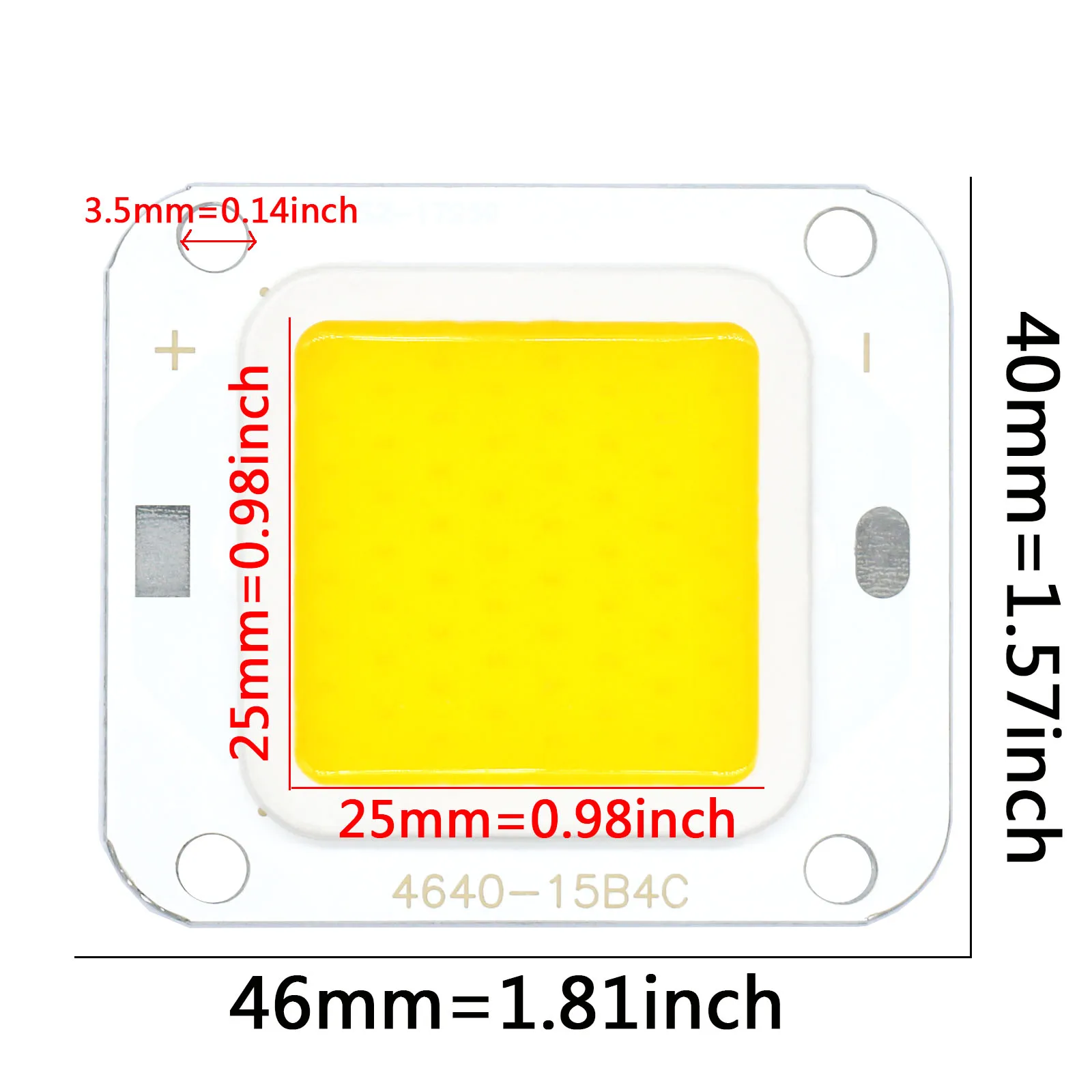 Chip LED COB de alta potencia 4640 20W 40W DC12-14V diodos LED para bombilla LED reflector de luz de proyección fuente de luz exterior DIY