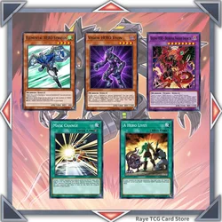 58 PCS HERO Yugioh Card Game Deck Easy Play Not Original Master Duel Destiny HERO Aster Phoenix DIY Deck MD