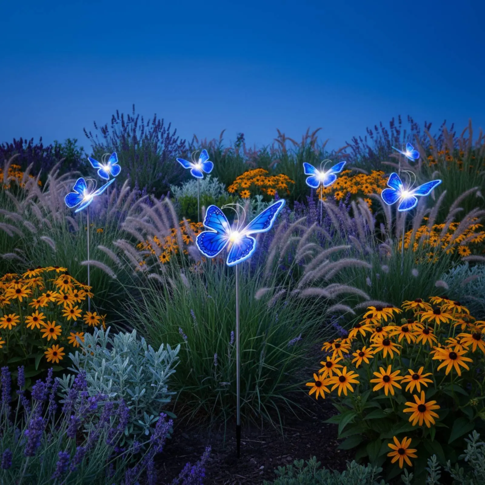 

2 Pieces Waterproof Butterfly Light Dynamic Radiance Butterfly Solar Light Outdoor Decor Decorative Easy to Install