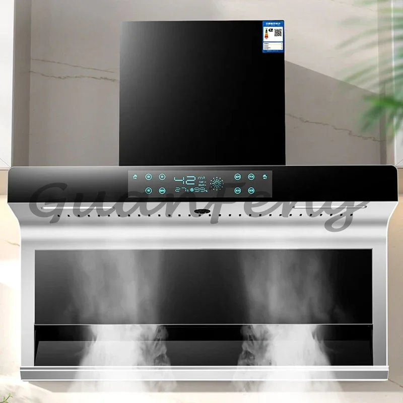 Stainless‑Steel Kitchen Range Hood, High‑Suction Touch‑Control Cooker Extractor Hood With Automatic Self‑Cleaning Function