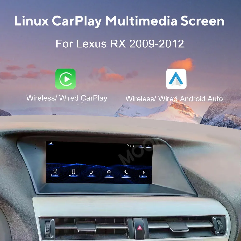 Linux System Car Player For Lexus RX350 RX200T RX450H 2009-2012 Auto Multimedia Radio Wireless Carplay Android 13 DSP WIFi GPS