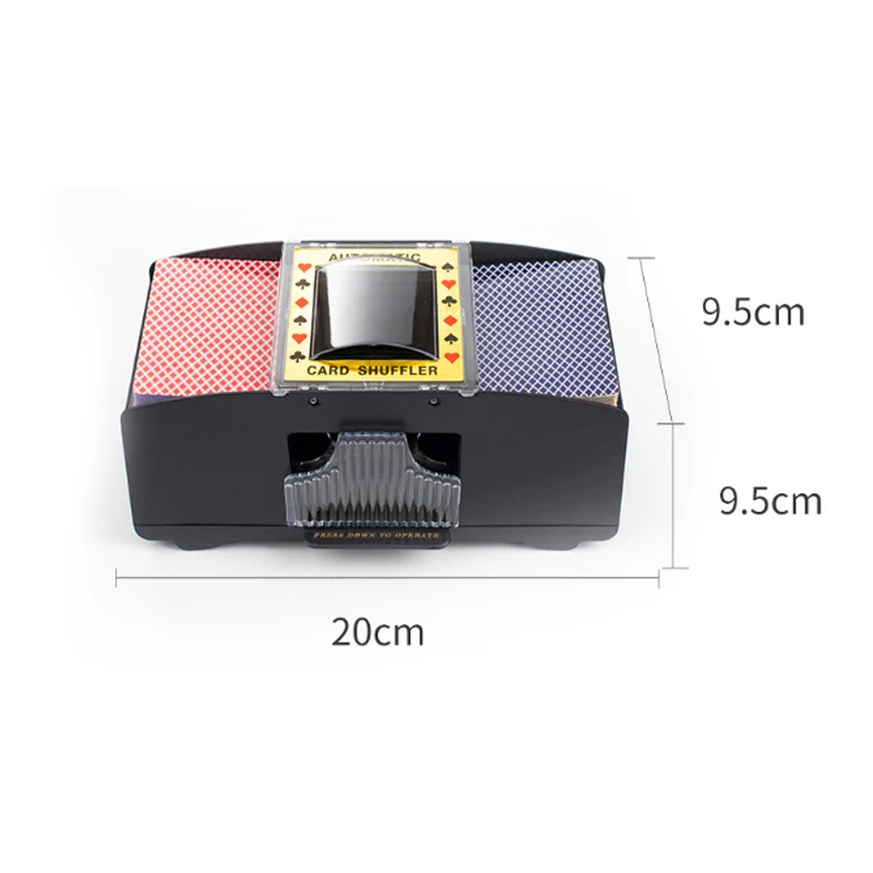 Automatic Card Shuffling Machine 1/2 Decks Electric Poker Card Shuffler USB Battery-Operated Shuffler for Card Games Home Party