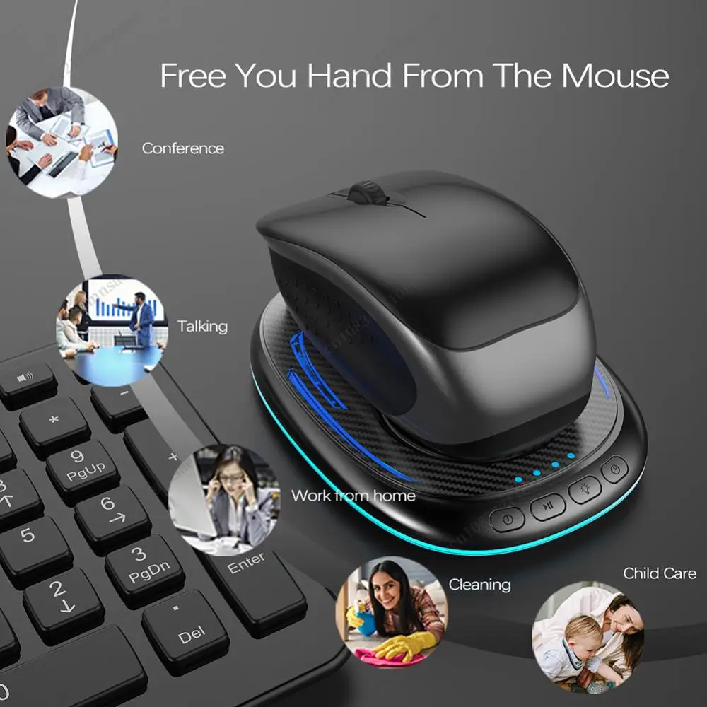 

Mouse Mover RGB подсветка Необнаружимый Jiggler мыши с таймером ВКЛ/ВЫКЛ Кабель для зарядки Type-C Предотвращение блокировки экрана компьютера