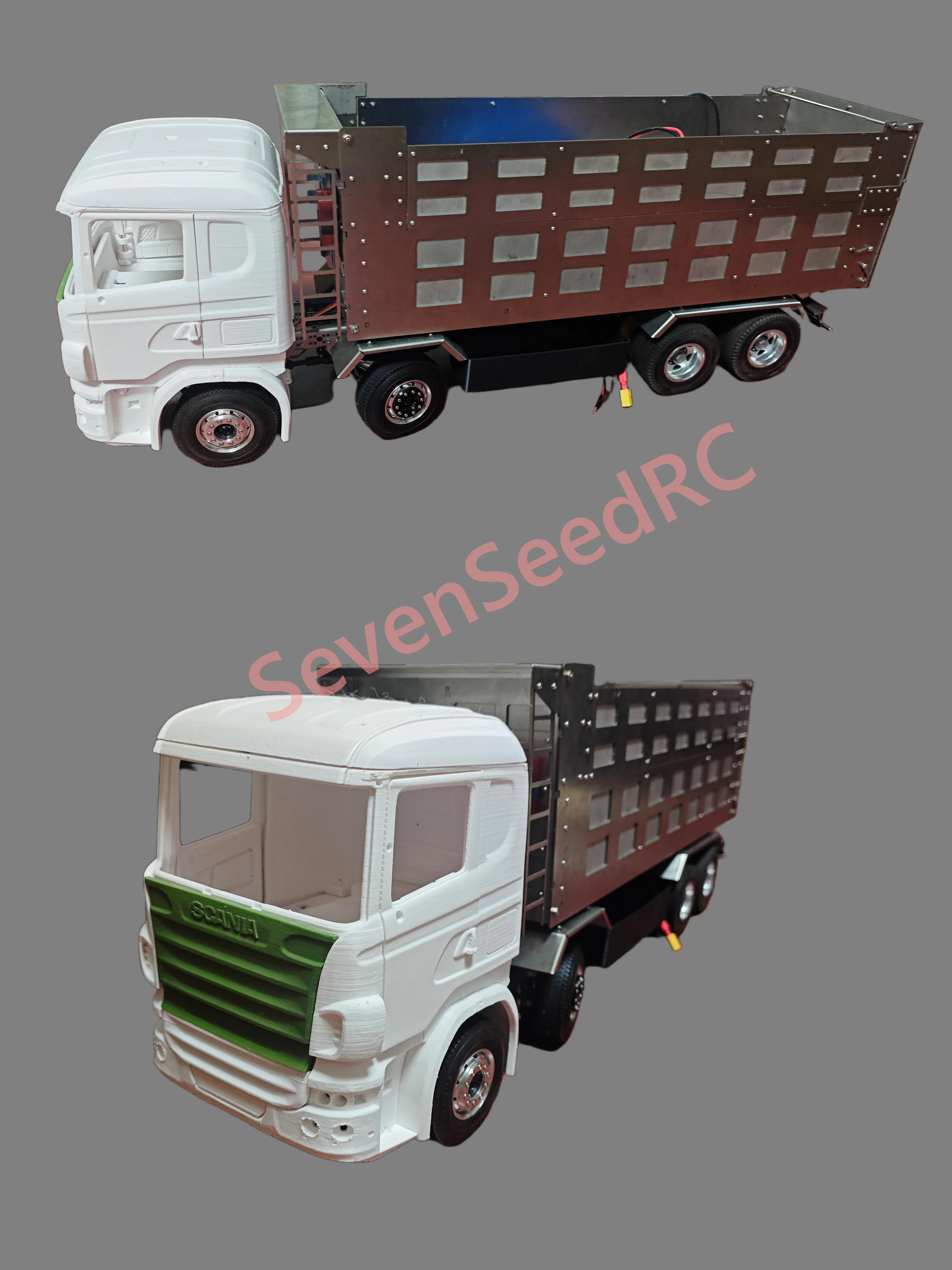 3d Printed Truck Cab R440 1/14 For Tamiya Fmx Static Dot Model JDM Lesu Lxy Scaleclub SCX10 trx6 Crossrc nt jt4