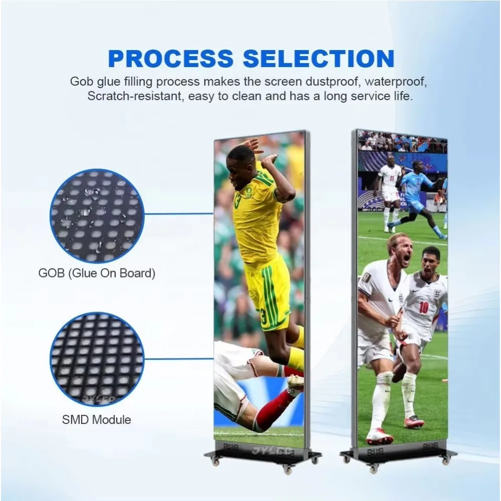 Foldable LED Poster Display Screen  Tool Free Splicing GOB Anti Collision Stage Backdrop Movie Theater Banner Sign