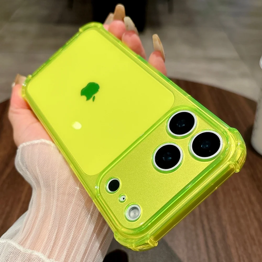 Stoßfeste Neon-Soft-TPU-Klarhülle für iPhone 17 Pro Max 16 15 14 13 12 11 XR XS X 7 8 Plus mit Kameraschutz aus Silikon – Detail 7