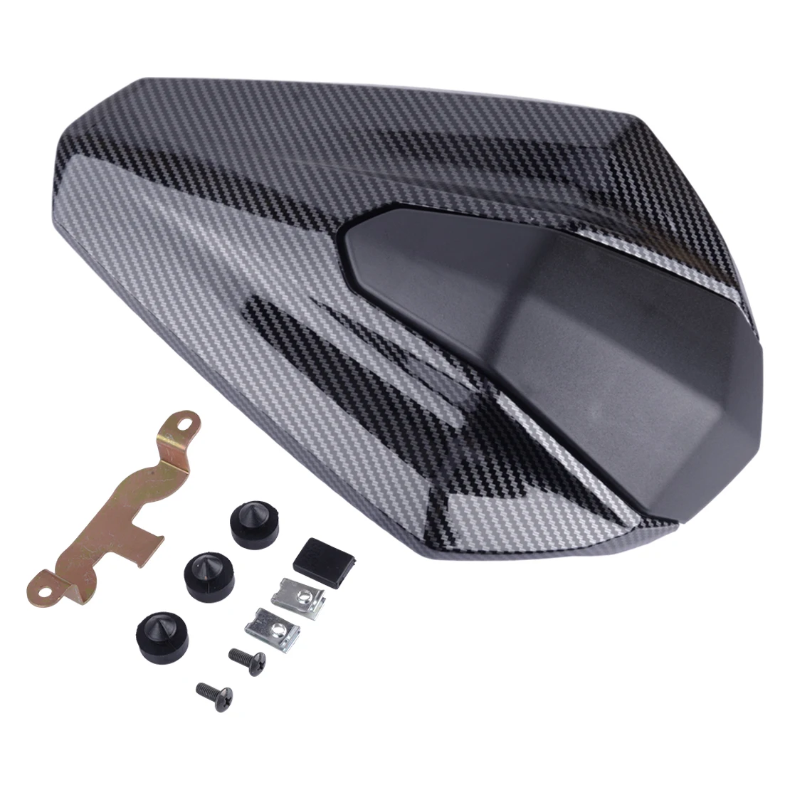 Rear Seat Cover Tail Cowl Fairing Carbon Fiber Grain Fit for Kawasaki Ninja 400/Z400 2023 2022 2021 2020 2019 2018