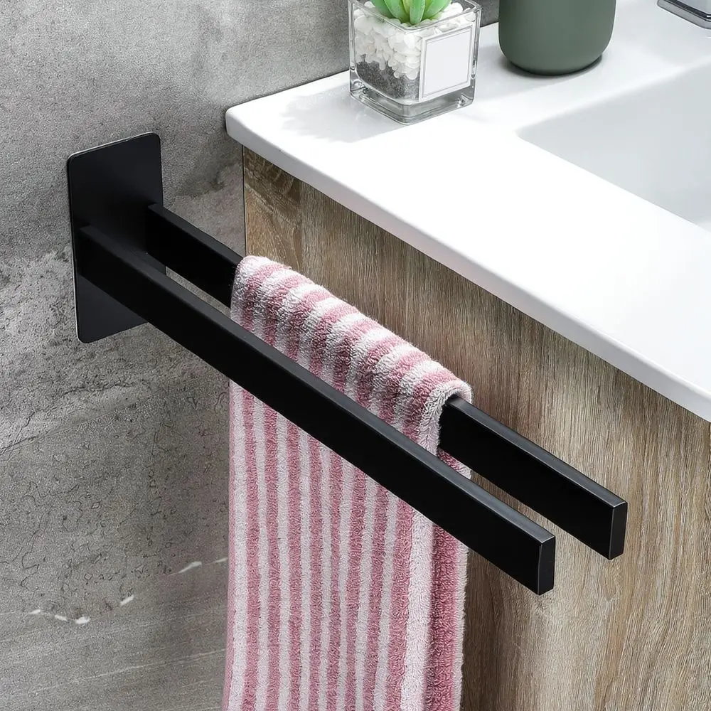 Stainless Steel Bathroom Towel Bar For For Kexiang Wall Mounted Organizer Adhesive Towel Rack No Drill Modern Storage Hanger