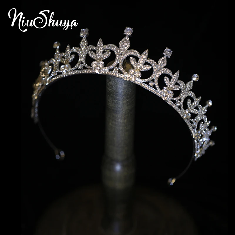 NiuShuya Fashion Zircon Bridal Tiara Headpiece Rhinestones Crown Wedding Hair Accessories Women Birthday Party Jewelry