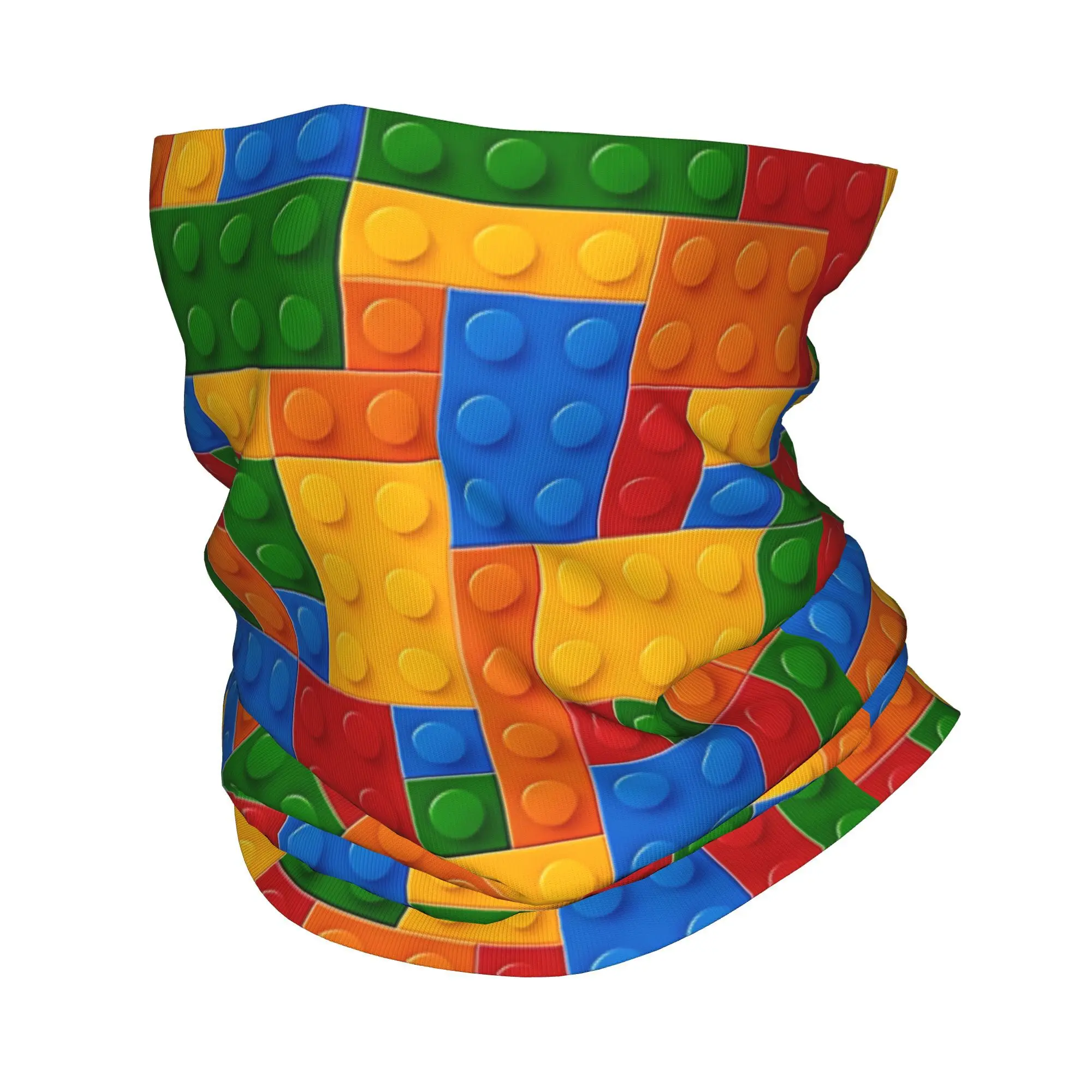 プラスチックビルディングブロックおもちゃバンダナネックゲートルプリントマスクスカーフ多用途ヘッドバンドランニング男性女性大人通気性