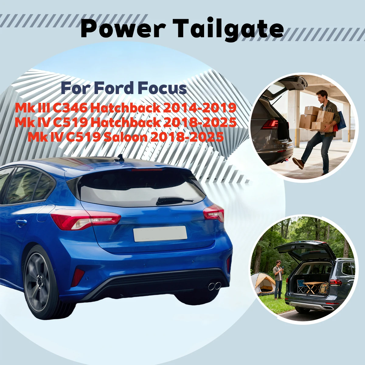 For Ford Focus Mk III C346 Mk IV C519 2014-2025 Car Liftback Automatic Lifting Electric Tailgate Lock Module Closing System