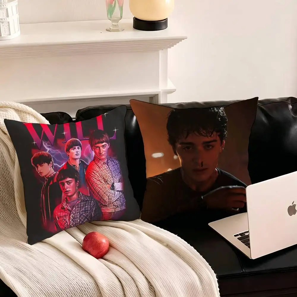 1pc Vintage Will Byers Bootleg Pillow Case Fashion Square Pillowcase Bedroom Sofa Room Ins Decoration Leisure