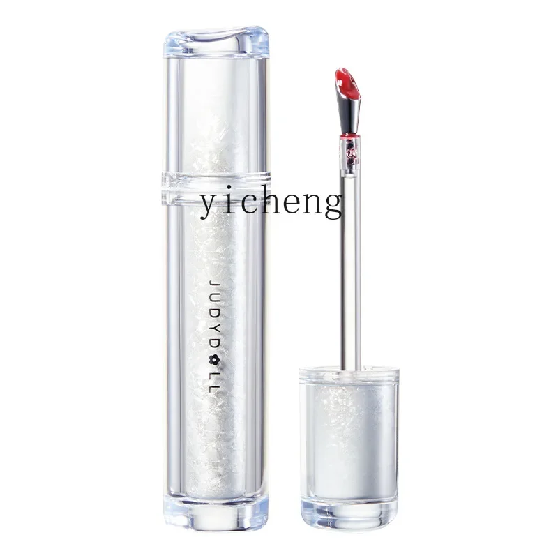 

TQH orange mirror lipstick does not stick to the cup and does not fade, ice iron lip glaze water light lip dew