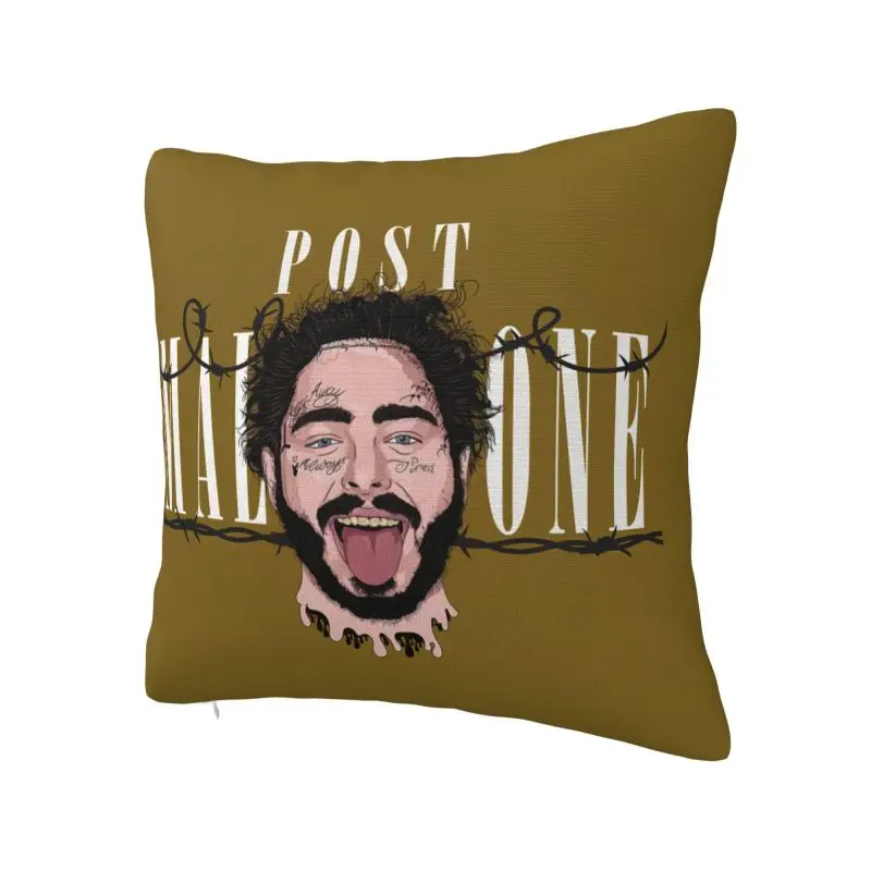 Custom Modern Posts Malones American Popular Rapper Cushion Cover for Sofa Velvet Pillow Case Home Decorative